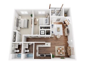 PLAN D - TWO BEDROOM 31-202 floor plan
